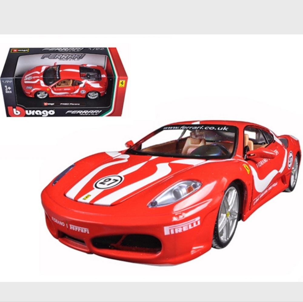 New! Bburago 26009r Ferrari F430 Fiorano No.27 Red 1-24 Diecast Model Car